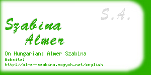 szabina almer business card